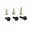 M4.0 x 12mm Silver Thumb Screws (M4X12)