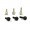 M4.0 x 16mm Black Thumb Screws (M4X16)