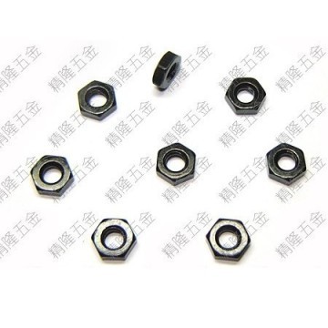 Carbon Steel M3.5 #6-32 Black Hex Lock Nut