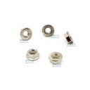 M3 Hardened Carbon Steel Serrated Flange Nut - Silver