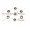 Carbon Steel M3.5 #6-32 Silver Hex Lock Nut