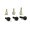 M4.0 x 10mm Black Thumb Screws (M4X10)