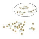 M1x0.25 H65 Brass Circular Knurl Nut